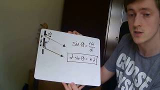 Diffraction grating equation Derivations for AQA Physics A Level 25 [upl. by Keifer]