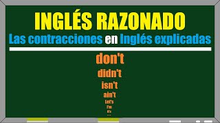 Las contracciones en Inglés explicadas [upl. by Atrice989]