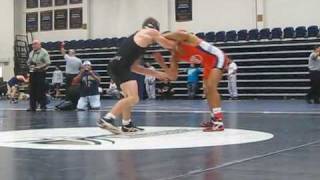 Cal Baptist University Wrestling Open 2009  141 SEMIS Bobby Scofield vs Matt Lopez [upl. by Ahsiyt]