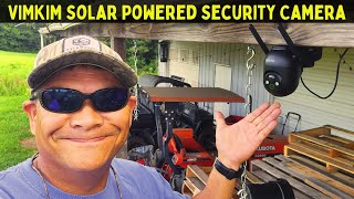 Ultimate Security VIMKIM Solar Powered Camera Model DM324 Unboxed And Reviewed [upl. by Aihsiek]