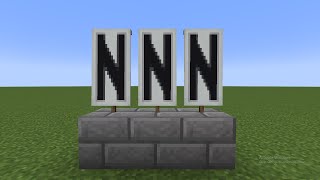 How To Make Letter N Banner In Minecraft  Minecraft Alphabets Banner [upl. by Olegna]