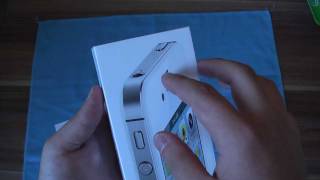 iPhone 4S 16GB White Unboxing GermanDeutsch [upl. by Cohen]