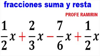 Reducir términos semejantes con fracciones Ejemplo 1 [upl. by Uah]