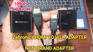 Local vs Brand HDMI to VGA Adapter For Old Monitor  1080p 60Hz HDMI Adaptor FactTechz zebronics [upl. by Scarlet]