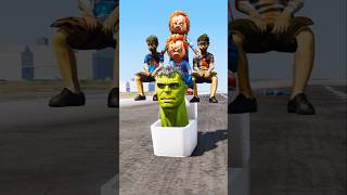 HULK BROTHERS SAVES SKIBIDI TOILET HULK BRO amp SPIDERMAN DE ZOMBIES 🕷️ 🧟 shorts gta5 [upl. by Hayidah]