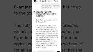 How to Form the Subjunctive Mood in English [upl. by Lim]