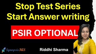 How and when to do Answer writing PSIR Optional UPSC by Riddhi Sharma [upl. by Hpesojnhoj]