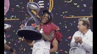 Watch Alabama Football celebrate 2021 Cotton Bowl victory over Cincinnati Bearcats [upl. by Duleba]