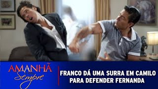 Amanhã é Para Sempre  Franco defende Fernanda e dá uma surra em Camilo [upl. by Nara]