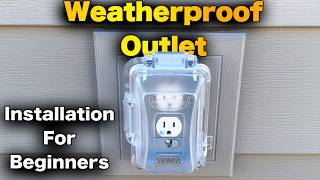 How To Install A Weatherproof Outlet  Weather Resistant Receptacle and InUse Cover [upl. by Vaios820]