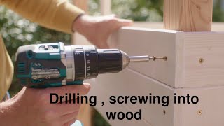 Drilling Screwing Into Wood [upl. by Lenoel]