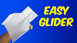 paper airplane glider instructions  how to make a paper airplane glider best glider paper airplane [upl. by Ahsinek695]