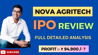 Nova AgriTech IPO Review  Nova AgriTech IPO GMP  Nova AgriTech IPO  Complete Analysis [upl. by Nahsar]