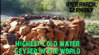 OMG Worlds Highest Nature cold water Geysir Geyser in Germany  Andernach  Must Visit Place [upl. by Ahsinaw]