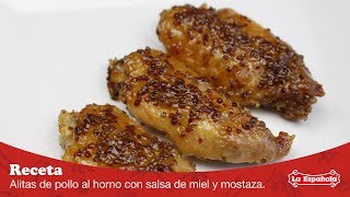 ▶ Alitas de pollo al horno con salsa de miel y mostaza 🍗 [upl. by Acinorehs441]