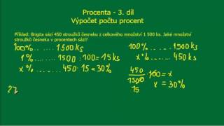 Procenta  výpočet počtu procent [upl. by Yartnod]