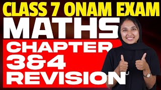 Class 7 Onam Exam  Maths  Chapters 3 amp 4 Revision  Eduport [upl. by Atikahc]