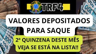 LIBERADO PAGAMENTO DO TRF4 PARA PRECATÓRIOS E RPVNESTA SEMANA FIQUE POR DENTRO [upl. by Notyard]