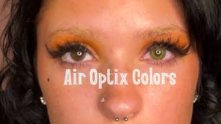 BEST COLORED CONTACTS FOR DARK BROWN EYES air optix colors [upl. by Asiruam190]