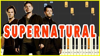 SUPERNATURAL THEME  CARRY ON WAYWARD SON  Piano Tutorial [upl. by Liesa]