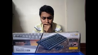 A4TECH 3100N  Wireless Keyboard amp Mouse UnboxingReview [upl. by Allveta862]