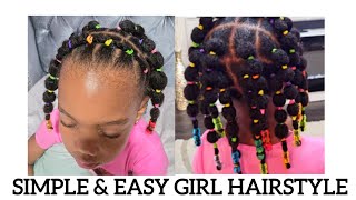 Simple and Easy Girl Hairstyles  Cute Kids Natural HairstylesToddler Hair Black Girl Hairstyle [upl. by Castara165]