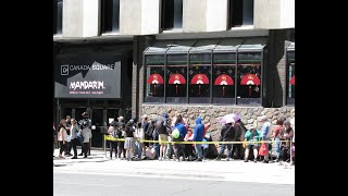 2024 Canada Day at Mandarin Hundreds Line Up for Free Buffet [upl. by Boyd]