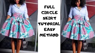 How to make a skirt for Beginners Circle skirt tutorial  Sewing Tutorial Cutting and Stitching [upl. by Onin886]