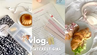 Pinterest school girl 🍮studying unboxing NewJeans beach bag aesthetic stationery school life [upl. by Yanrahs200]