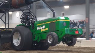 Tractor Pull 2023 Midwest Winter Nationals test passes Shipshewana IN [upl. by Anaej]