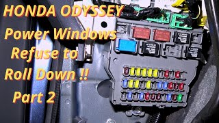 Power Windows Not Working on Honda Odyssey Part 2  THE FIX  Diag amp Repair [upl. by Dich]