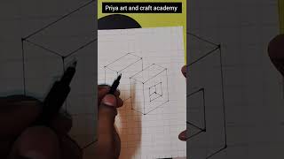 3D Creative Geometric Art  Geometric Art viralvideo shortvideo short shortsvideotrending [upl. by Aicenek]