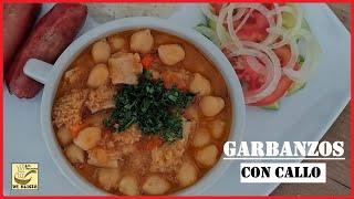 GARBANZOS CON CALLO MENUDO O MONDONGO  RECETAS COLOMBIANAS [upl. by Alayne]