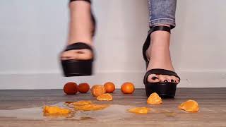 Tangerine fun Food crushing ASMR [upl. by Dur946]