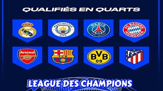 LDC LES 8 CLUBS QUALIFIÉS POUR LE QUART DE FINALRACISME ENVERS VINICUIS JRMBAPPÉ EN JOGRIEZMANN [upl. by Cheffetz]