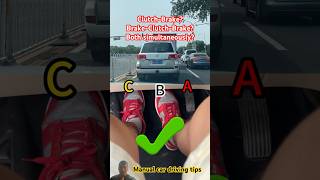 how to drive a manual car  🚗  clutch first or brake first  drivingtest cardriving shorts [upl. by Barty]