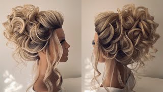 Beautiful updo hairstyle tutorial [upl. by Ibed]