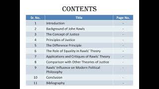 quotJohn Rawls Theory Of Justicequot Project of Political Science Class XI 202425 AHSECNCERT [upl. by Zaccaria]