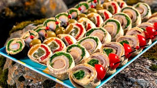 Tortilla Roll Ups recipes 4 Best Ways for snack for you and your guests [upl. by Kcirted]