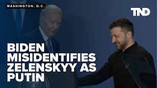 Biden misidentifies Zelenskyy as Putin [upl. by Lanti]