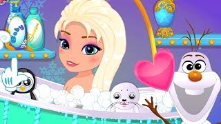 ᴴᴰ Baby Elsa Frozen Shower  Disney Baby Games [upl. by Oirobil]