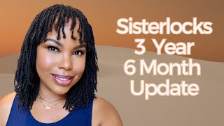 Sisterlocks 3 Year 6 Month Update  Retie Loc Bangs AlopeciaCCCA Hair Advice Hats Hair Goals [upl. by Audette386]