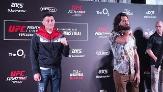 Darren Till vs Jorge Masvidal Staredown  UFC London Media Day [upl. by Annaya104]