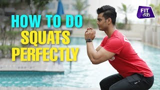 Squats for Beginners How to Squat Correctly  Fit Tak [upl. by Glynis]