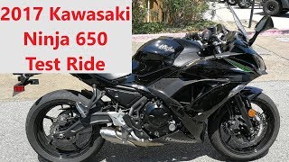 2017 Kawasaki Ninja 650 Test Ride and comparison vs Honda CBR650F [upl. by Odnamla]