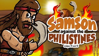 Samson against the Philistines  Animated Bible Stories  My First Bible  46 [upl. by Rialb862]