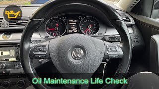 2024 VW PASSAT oil maintenance life check [upl. by Eisej257]