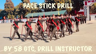 Pace Stick Drill by 58 GTC Drill Instructor indian army most difficult pace stick drill [upl. by Arabela892]