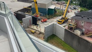 New floodgate gets installed in Clarksville [upl. by Salohcim800]