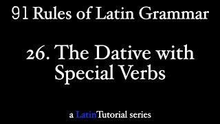 Rule 26 Dative with Special Verbs [upl. by Lynna]